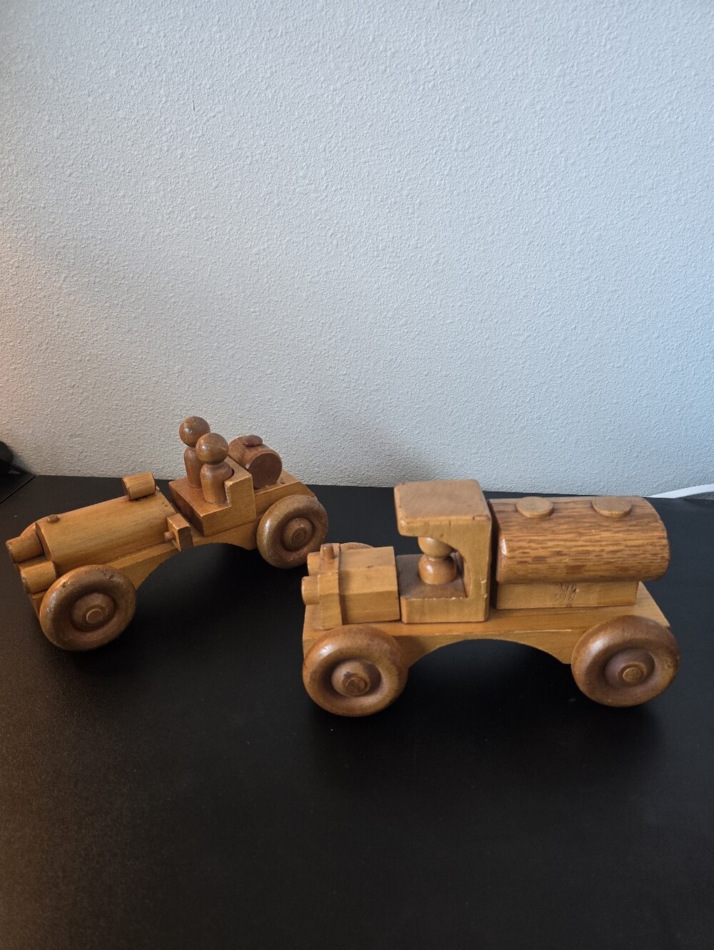 Antique Wooden Toy Truck and Car Set